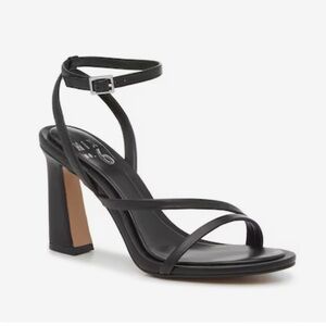 Black heeled sandals